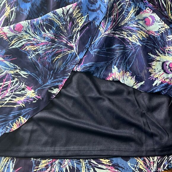 REVOLVE Three Eighty-Two Smocked, Puff Sleeve Mini Dress in Peacock. Medium. NEW - Picture 7 of 16